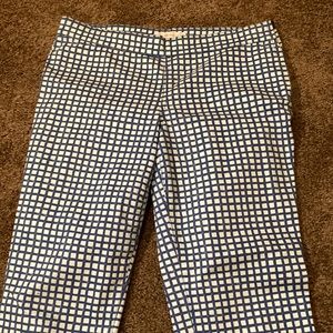 TORY BURCH BLUE AND WHITE DRESS PANTS. SIZE 30. CUTE PANTS!  EUC